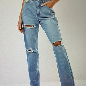 Stassie x Missguided light blue jeans